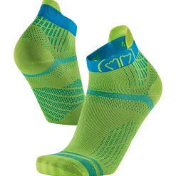 Chaussettes Run Feel Ankle Jaune Turquoise Chaussettes Trail