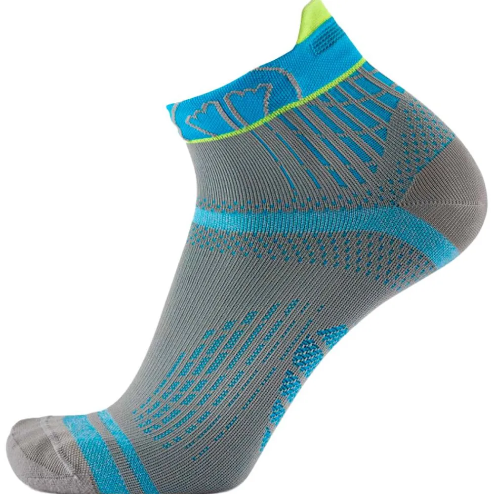 Chaussettes Trail<Sidas Chaussettes Run Feel Ankle Gris Turquoise