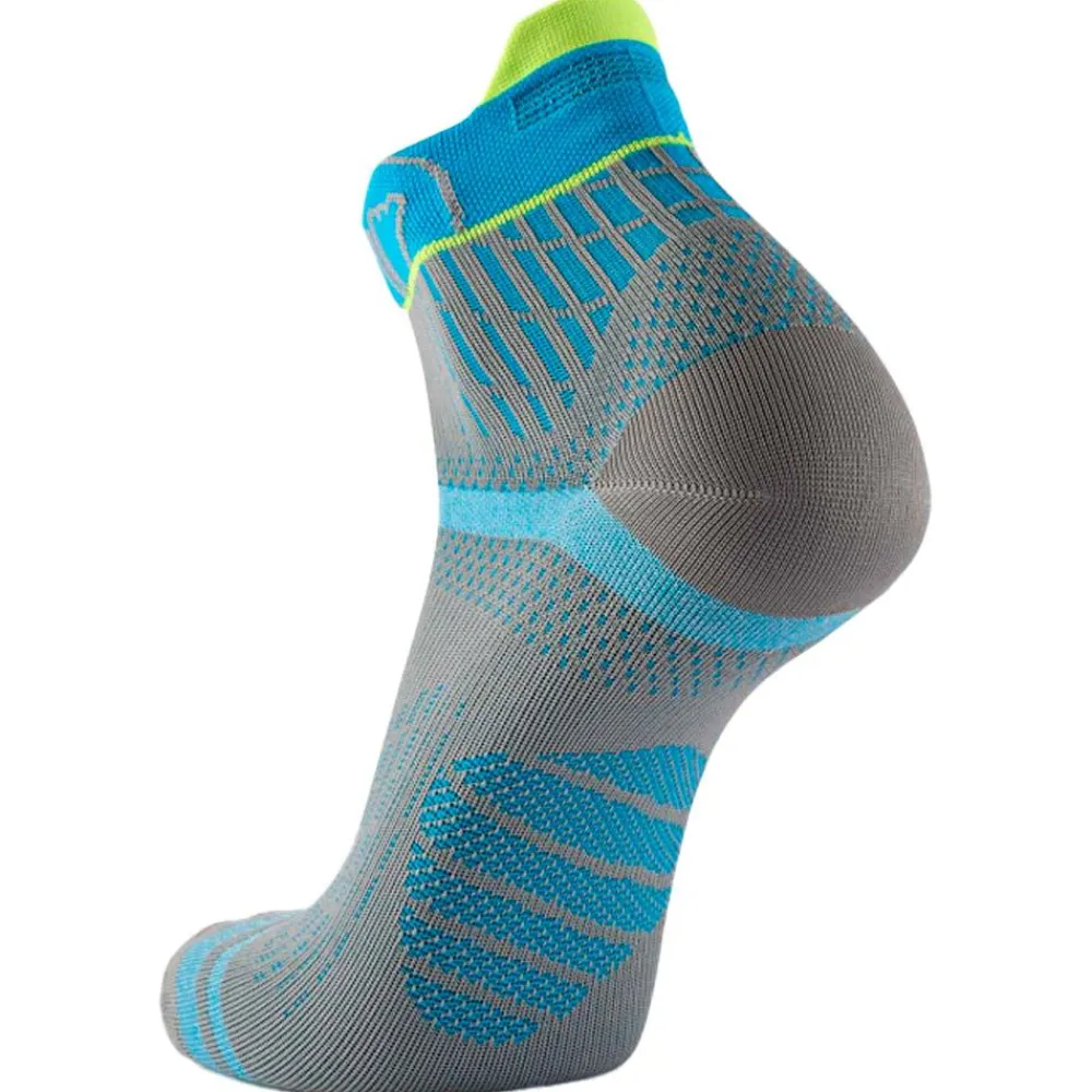 Chaussettes Trail<Sidas Chaussettes Run Feel Ankle Gris Turquoise