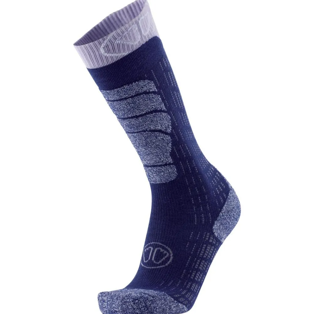 Discount Chaussettes Ski Merino Women Bleu Violet Chaussettes Ski