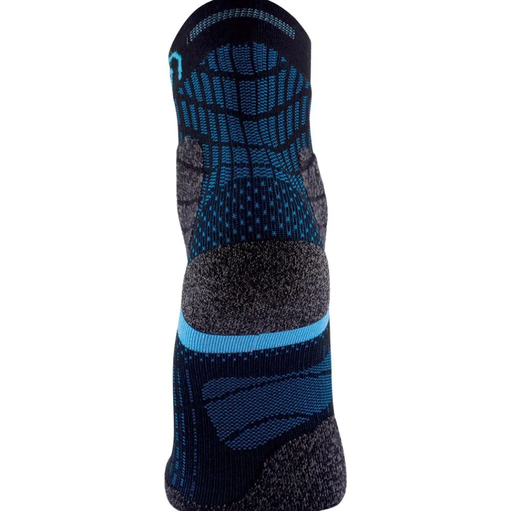 Online Chaussettes Trail Double Crew Black Blue Chaussettes Trail