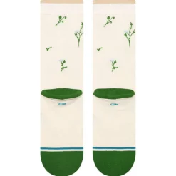 Chaussettes Lifestyle<Stance Chaussettes Florals Socks Wildflower Crew Ivory