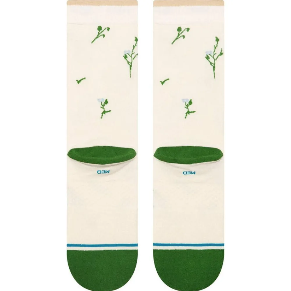 Chaussettes Lifestyle<Stance Chaussettes Florals Socks Wildflower Crew Ivory