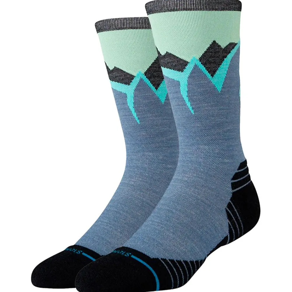 Sale Chaussettes Perf Run Wool Crew Light Cushion Sock Icy Mountain Indigo Chaussettes Trail