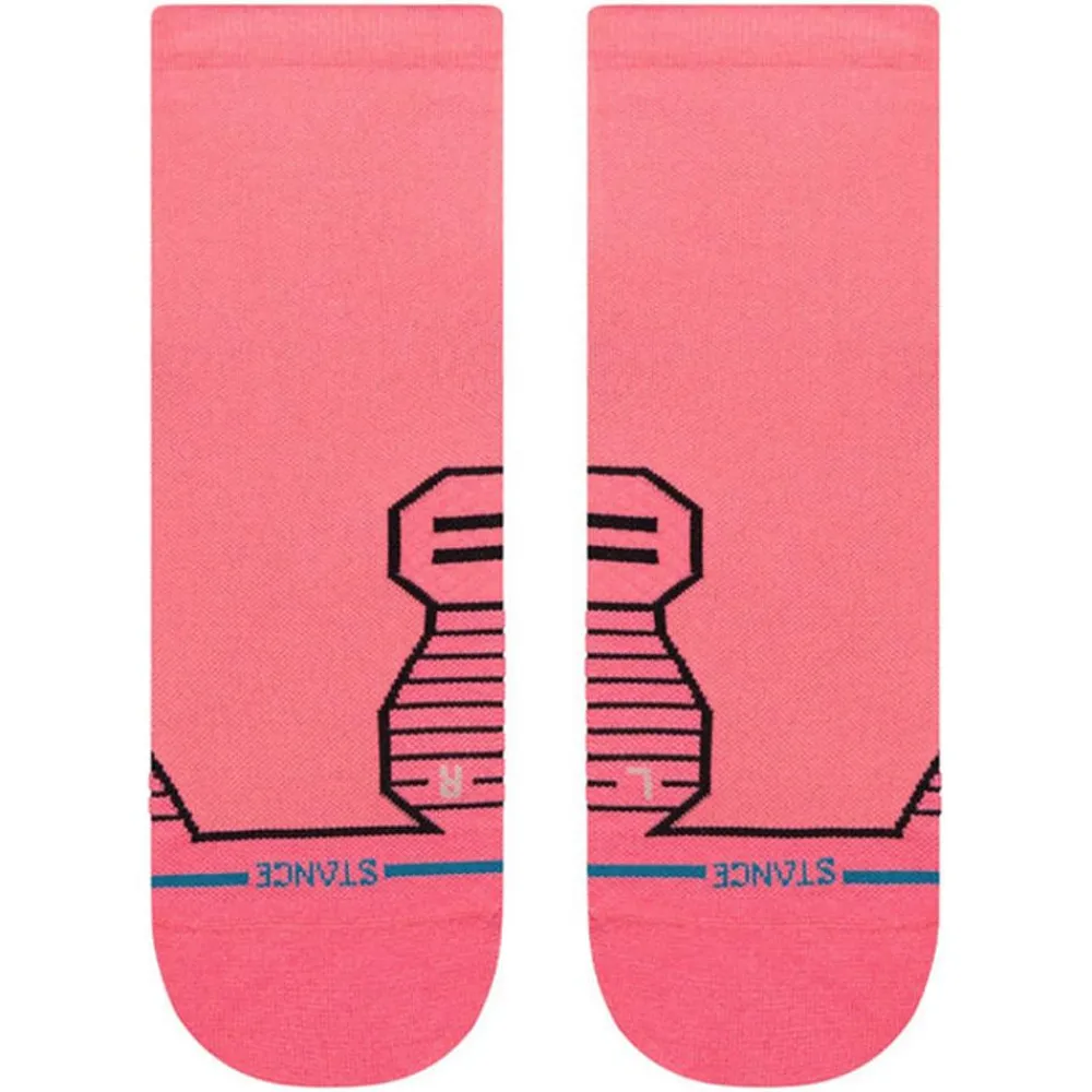 New Chaussettes Perf Run Womens Quarter Ultralight Cushion Sock Variegated Pink Chaussettes Trail