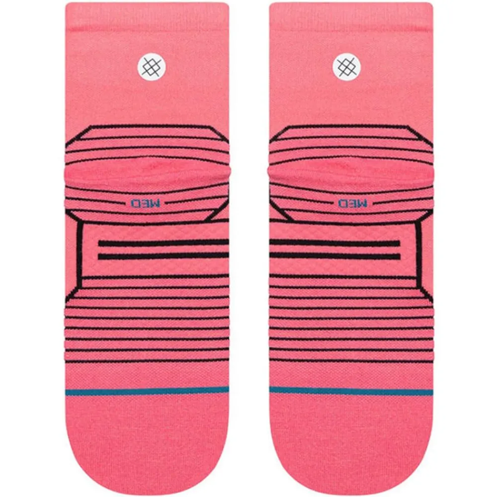 New Chaussettes Perf Run Womens Quarter Ultralight Cushion Sock Variegated Pink Chaussettes Trail