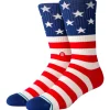 Chaussettes Lifestyle<Stance Chaussettes Print & Pattern Socks The Fourth St Crew Red