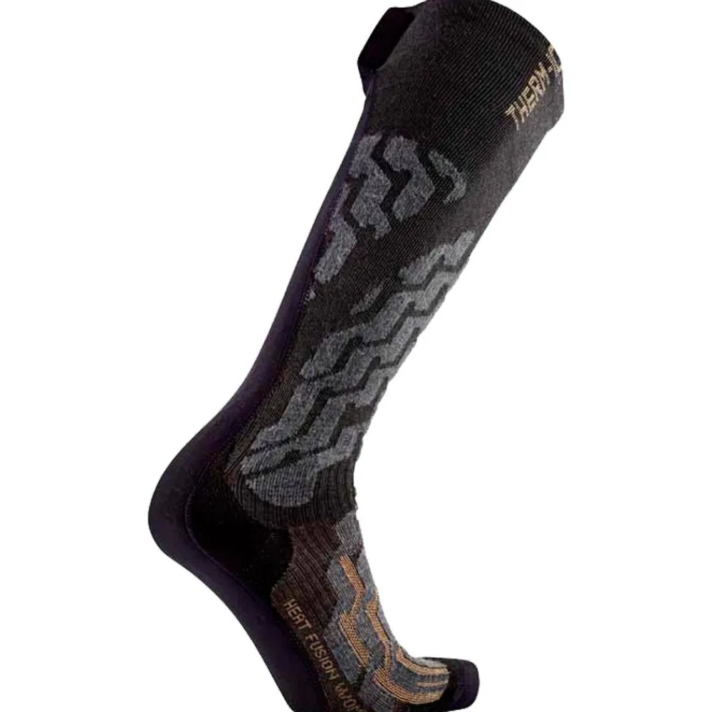 Chauffage Pied|Chaussettes Ski<Therm-Ic Chaussettes Powersocks Heat Fusion Uni Women Grey Gold