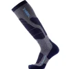 Clearance Chaussettes Ski Merino Reflector Men Blue Gold Chaussettes Ski