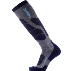 Clearance Chaussettes Ski Merino Reflector Men Blue Gold Chaussettes Ski