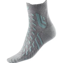 Outlet Chaussettes Trekking Cool Light Ankle Lady Gris Clair Turquoise Chaussettes De Randonnée