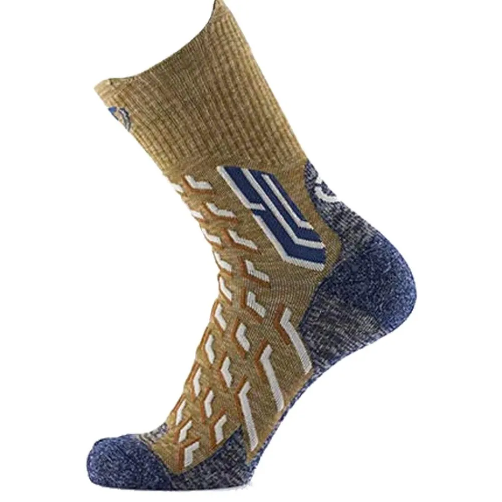 New Chaussettes Trekking Cool Crew Green Navy Chaussettes De Randonnée