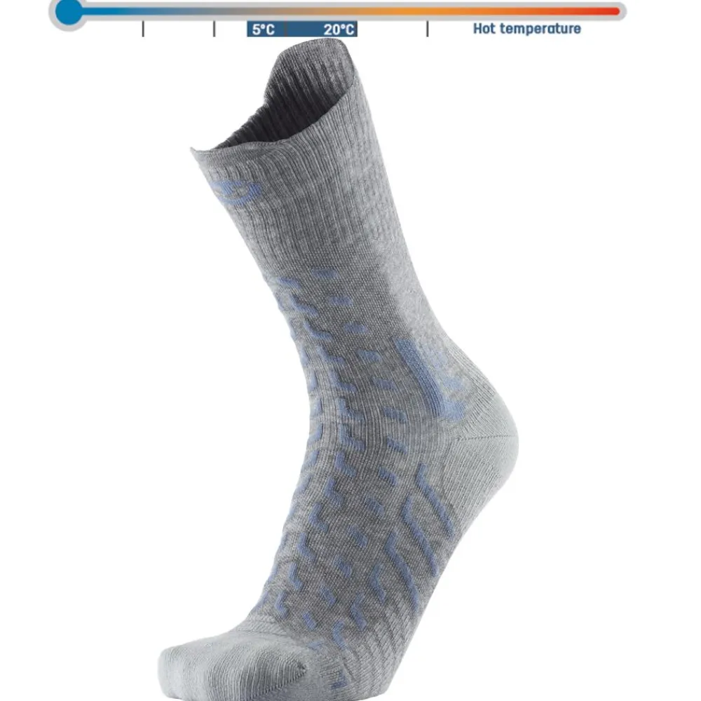 Online Chaussettes Trekking Cool Light Crew Gris Bleu Chaussettes De Randonnée