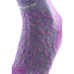 Chaussettes Trekking Ultra Cool Linen Ankle Lady Grey Purple Chaussettes De Randonnée