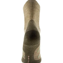 New Chaussettes Trekking Cool Crew Lady Green Beige Chaussettes De Randonnée