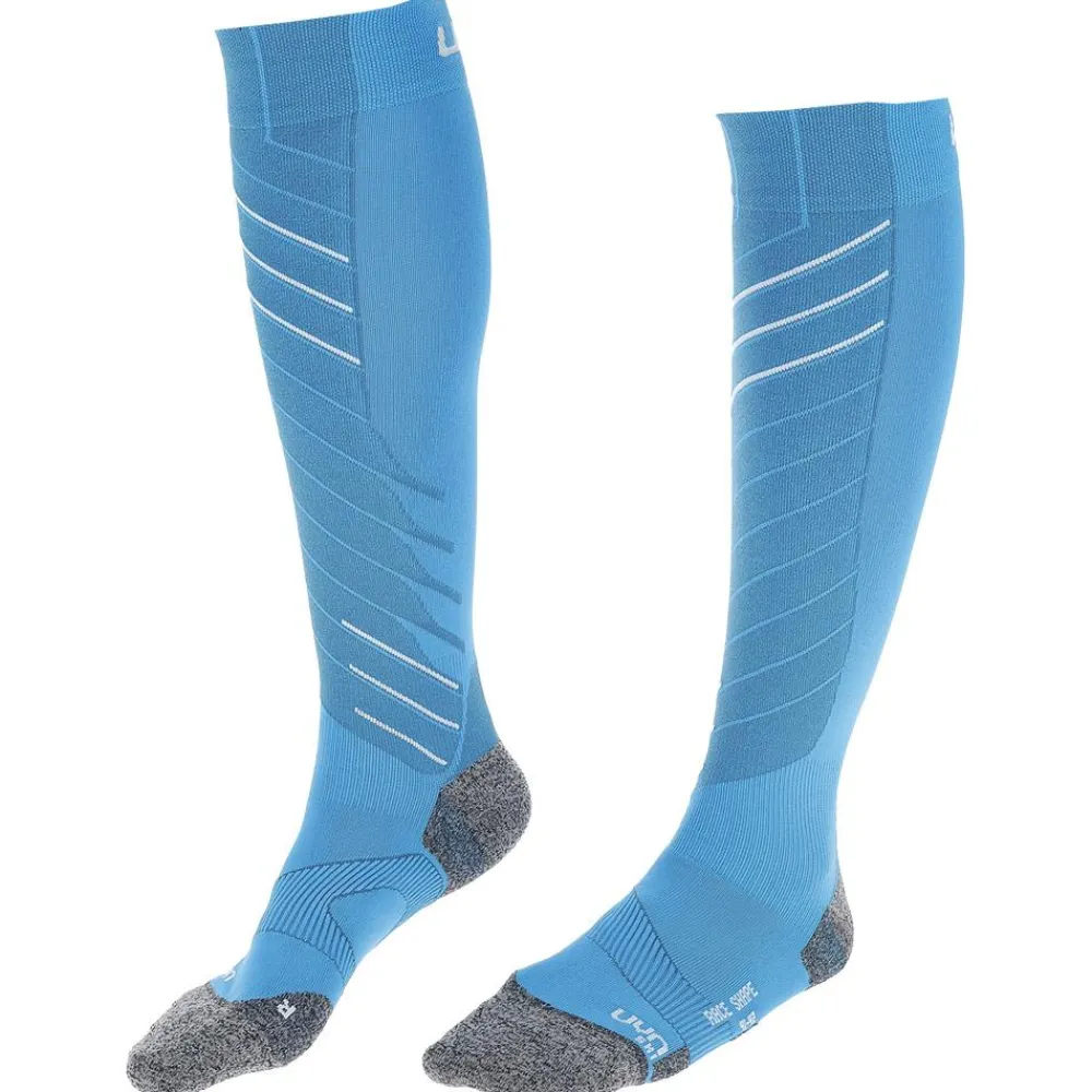 Best Chaussettes Lady Ski Race Shape Socks Turquoise White Chaussettes Ski
