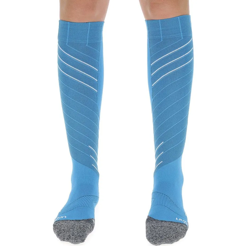 Best Chaussettes Lady Ski Race Shape Socks Turquoise White Chaussettes Ski