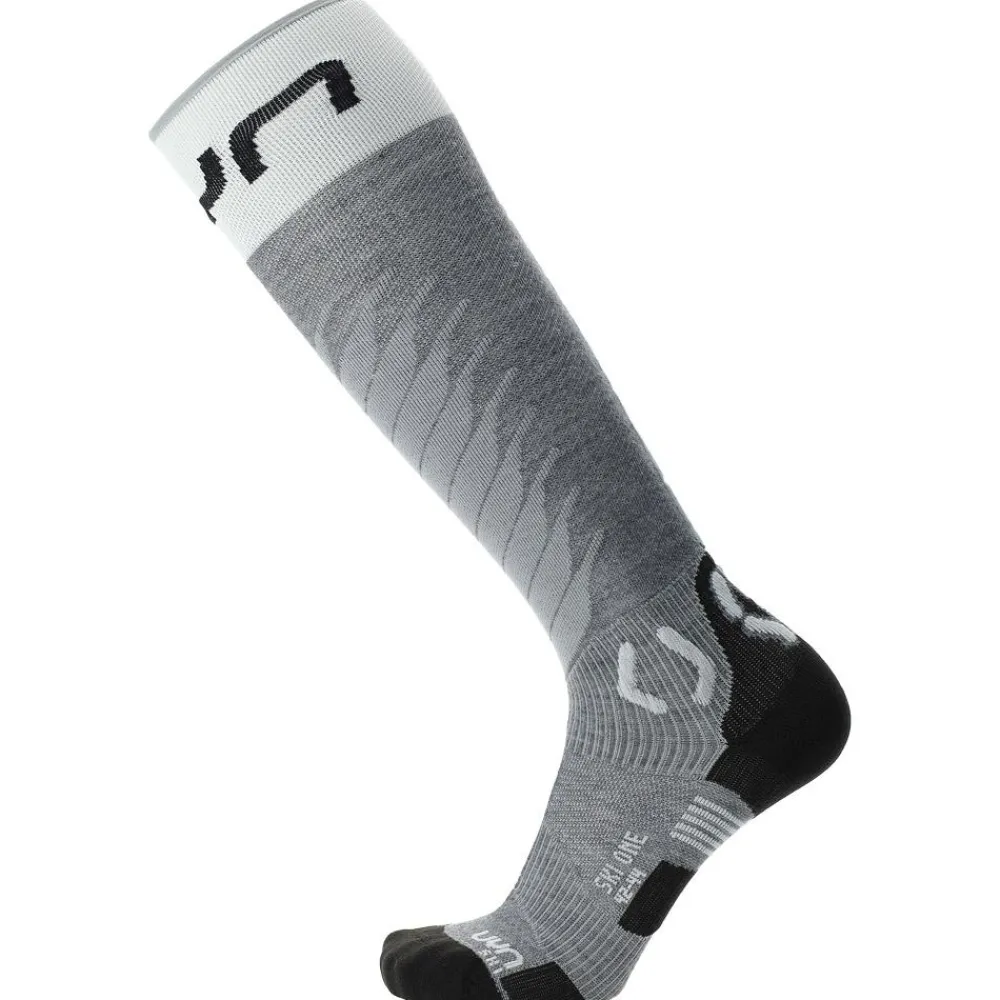 Chaussettes Ski<Uyn Chaussettes Man Ski One Merino Socks Gris Melange Blanc