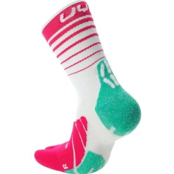 Chaussettes Trail<Uyn Chaussettes Runner's Five Woman White Green Fuchsia
