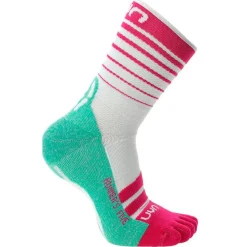 Chaussettes Trail<Uyn Chaussettes Runner's Five Woman White Green Fuchsia