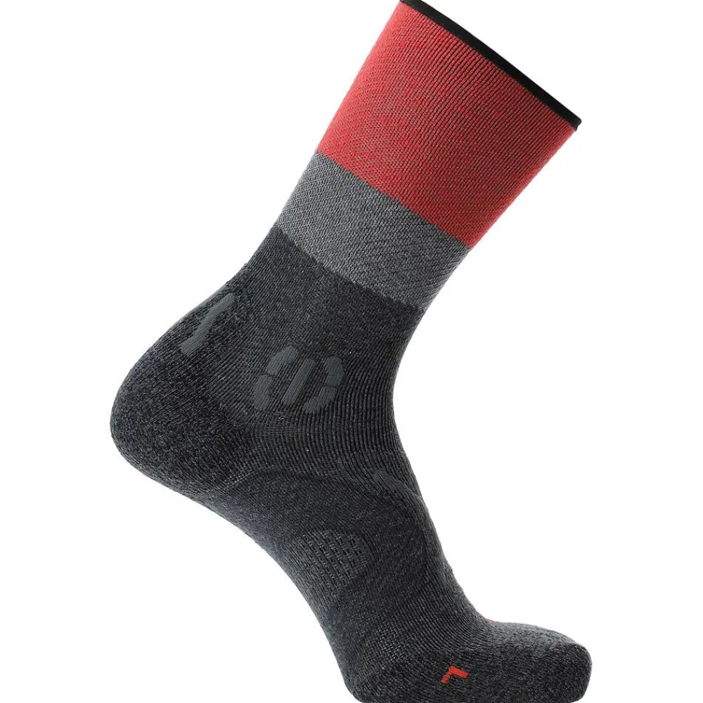Sale Chaussettes Trekking One Cool Woman Anthracite Red Chaussettes De Randonnée
