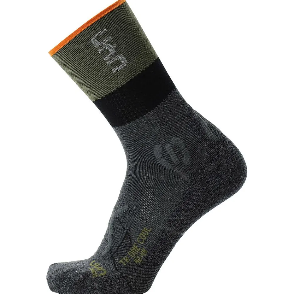 Sale Chaussettes Trekking One Cool Man Anthracite Green Chaussettes De Randonnée