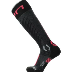 Chaussettes Woman Ski One Merino Socks Anthracite Rose Chaussettes Ski