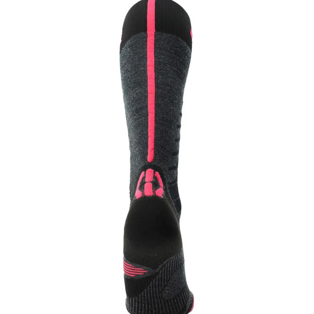 Chaussettes Woman Ski One Merino Socks Anthracite Rose Chaussettes Ski