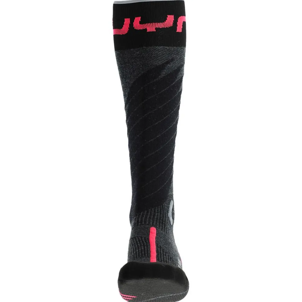 Chaussettes Woman Ski One Merino Socks Anthracite Rose Chaussettes Ski