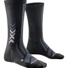 Chaussettes De Randonnée<X Socks Chaussettes Hike Discover Crew Black Charcoal
