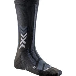 Chaussettes De Randonnée<X Socks Chaussettes Hike Discover Crew Black Charcoal