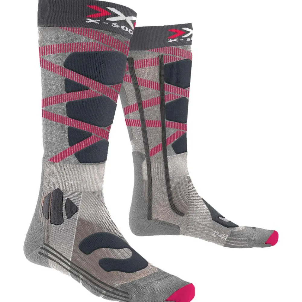 Chaussettes Ski<X Socks Chaussettes Ski Control 4.0 Gris Rose