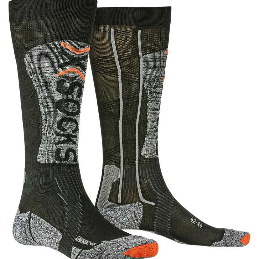 Clearance Chaussettes Ski Energizer Light 4.0 Black Stone Grey Melange Chaussettes Ski