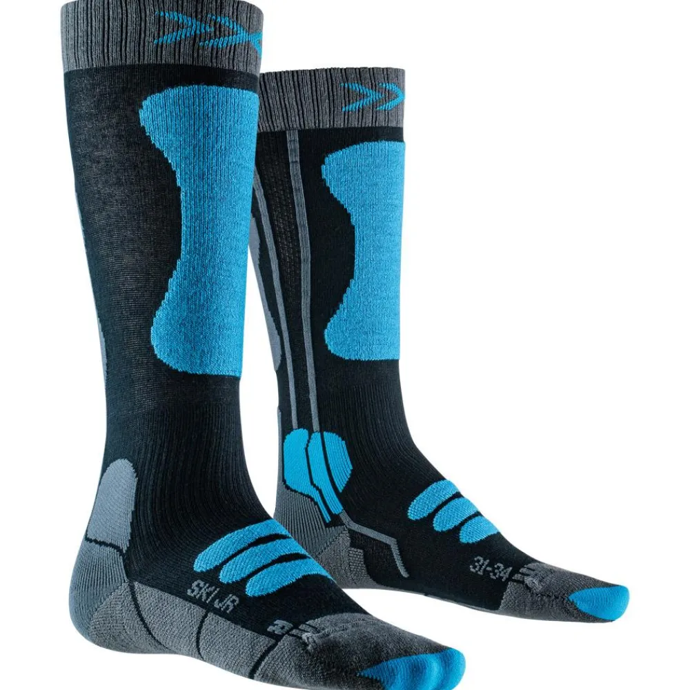 Online Chaussettes Ski Junior 4.0 Anthracite Melange Galactic Blue Chaussettes Ski
