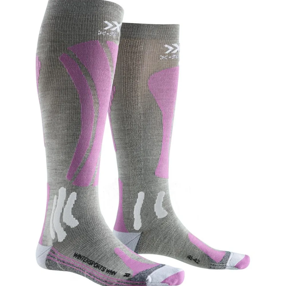Chaussettes Ski<X Socks Chaussettes Ski Merino Wintersports 4.0 Wmn Black Grey Magnolia