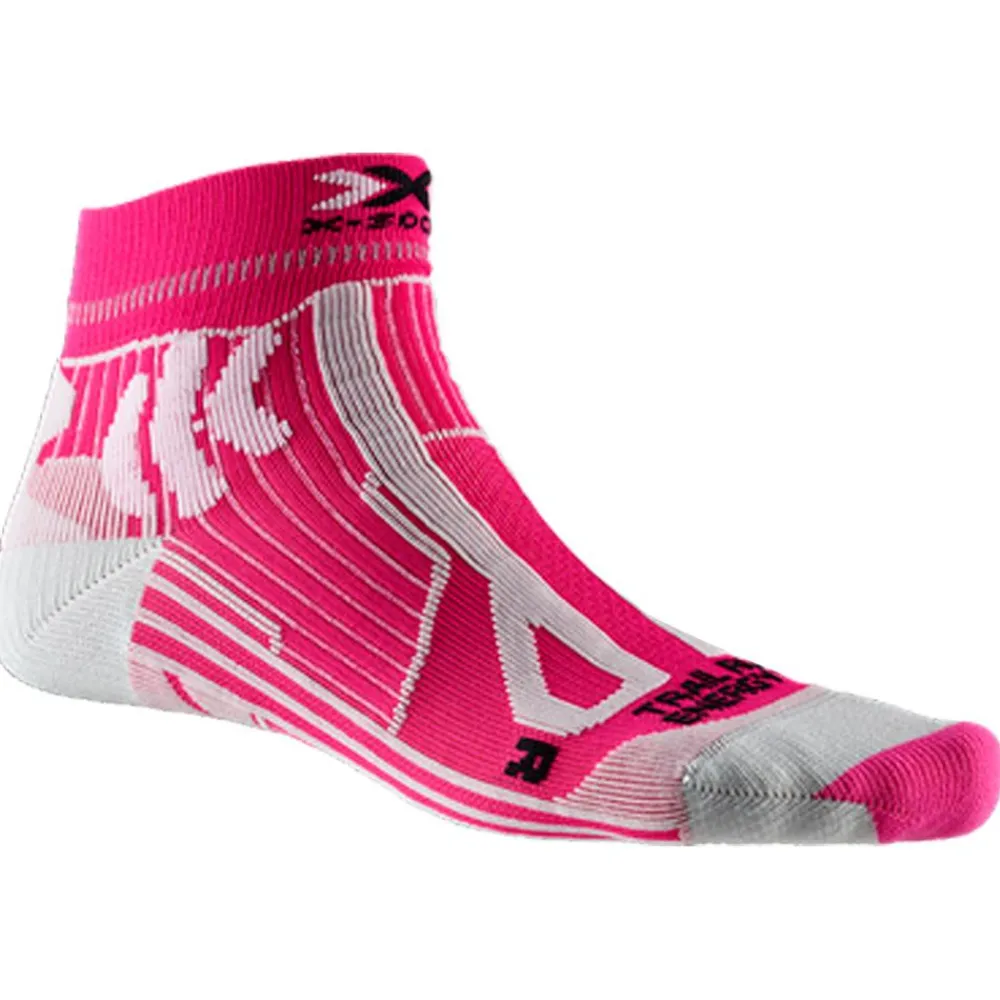 Discount Chaussettes Trail Run Energy Women Flamingo Pink Pearl Grey Chaussettes Trail