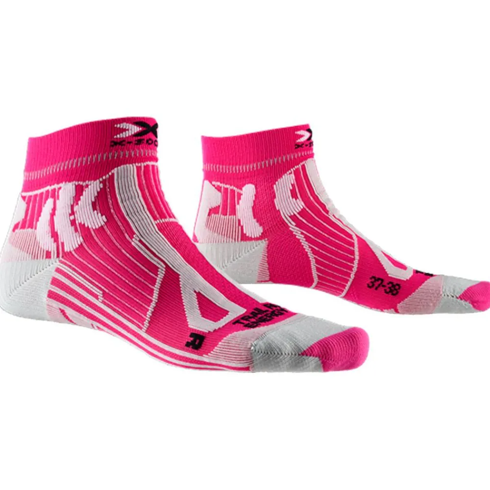 Discount Chaussettes Trail Run Energy Women Flamingo Pink Pearl Grey Chaussettes Trail