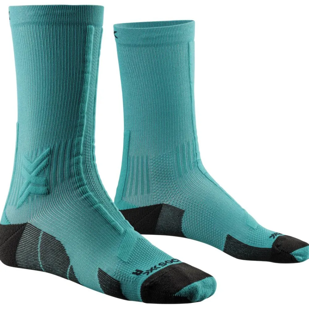 Chaussettes Trail<X Socks Chaussettes Trail Run Discover Crew Lake Green Sunset Blue