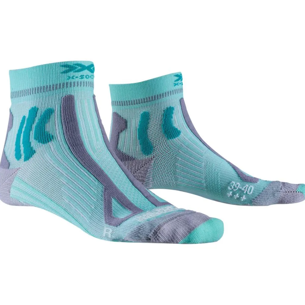 Chaussettes Trail<X Socks Chaussettes Trail Run Energy 4.0 Wmn Audrey Green Pearl Grey