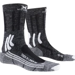 Chaussettes De Randonnée<X Socks Chaussettes Trek X Linen 4.0 Lady Dolomite Grey Melange Opal Black