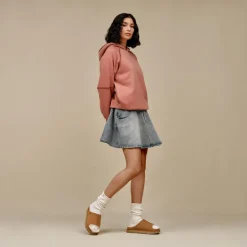 Chaussures Lifestyle<UGG Chaussons W Greenport Slide Chestnut