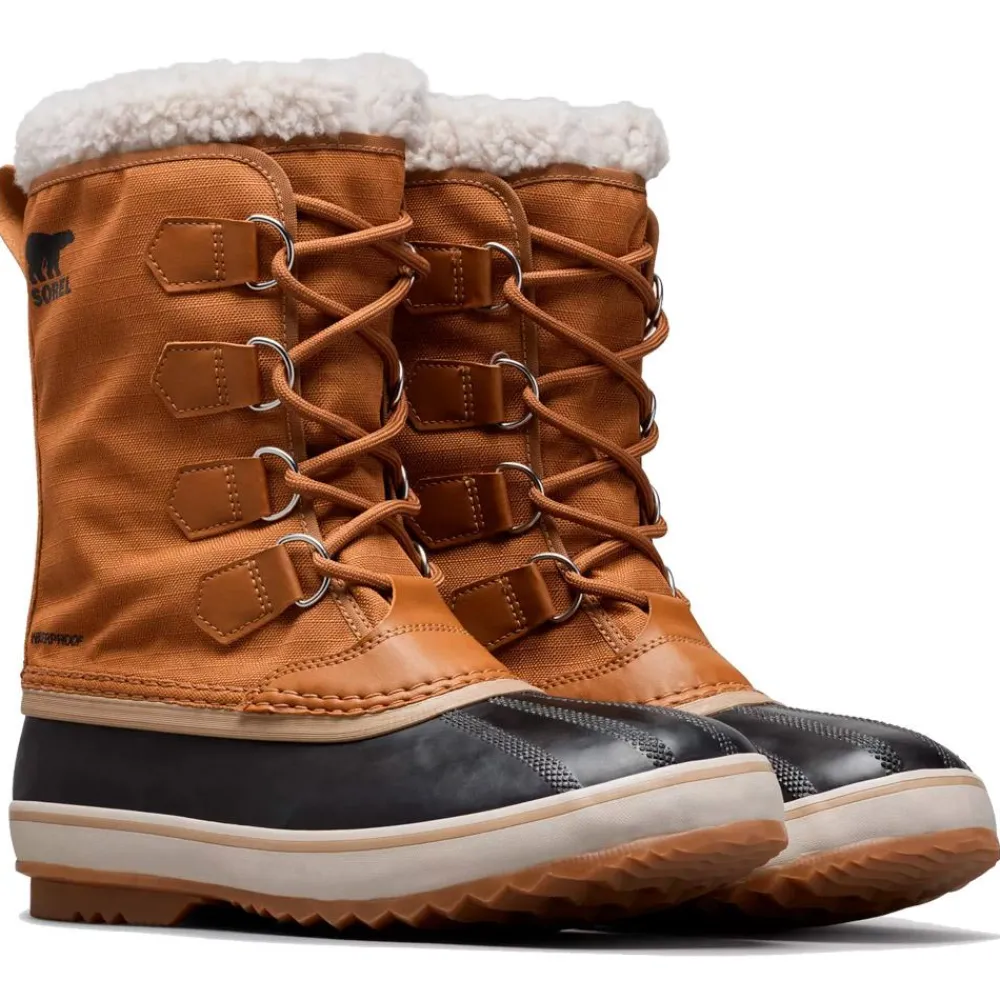 Clearance Chaussures après-ski 1964 Pac Nylon Camel Brown Black Homme Après-Ski Homme