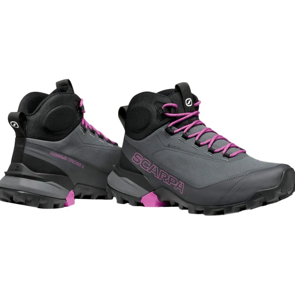 New Chaussures de Fast Hiking Ribelle Cross 2 Mid Gore-Tex Wmn Dark Gray Purple Femme Chaussures Fast Hiking|Chaussures Rando Femme