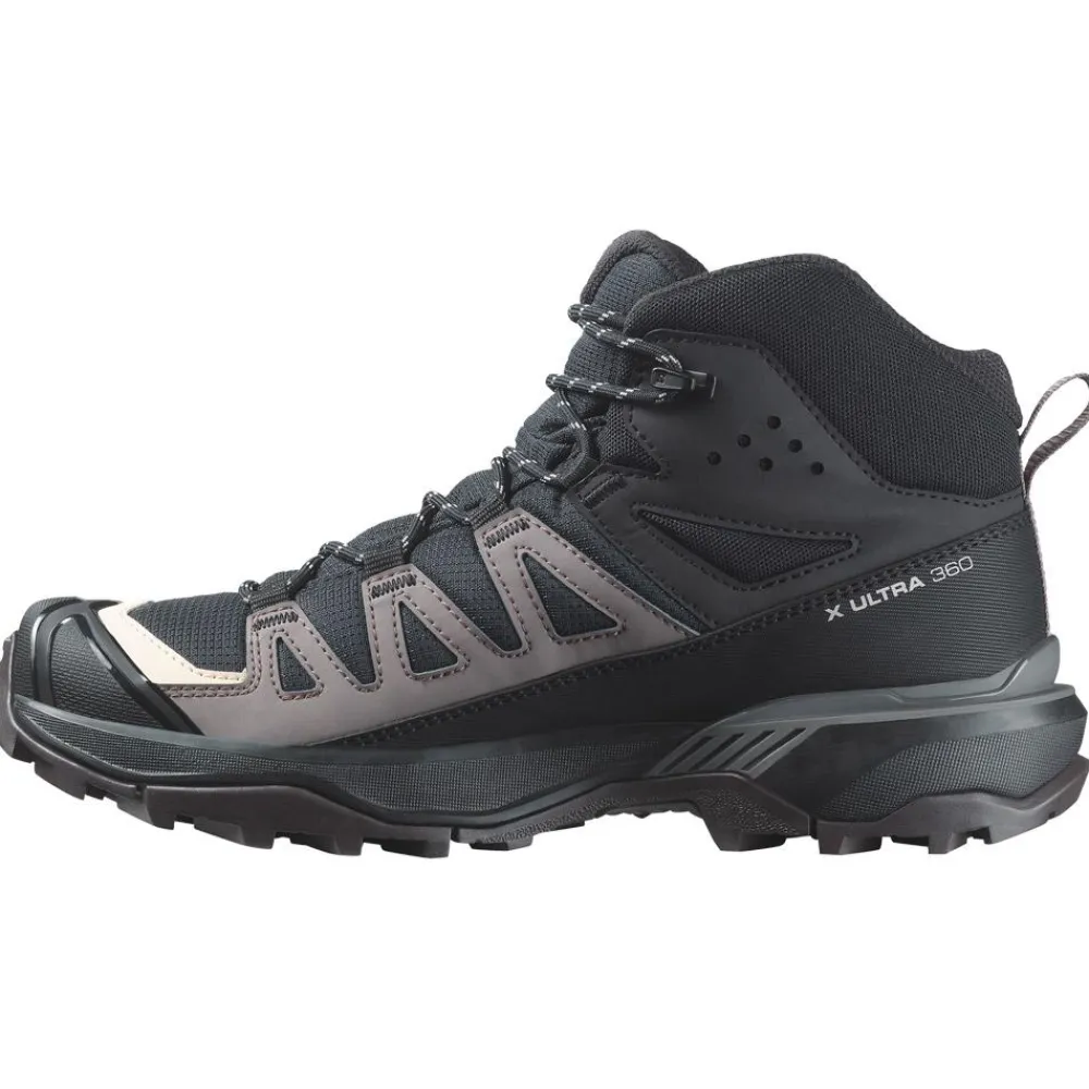 Hot Chaussures de Fast Hiking X Ultra 360 Mid Gore-Tex W Black Plum Kitten Shale Femme Chaussures Fast Hiking|Chaussures Rando Femme