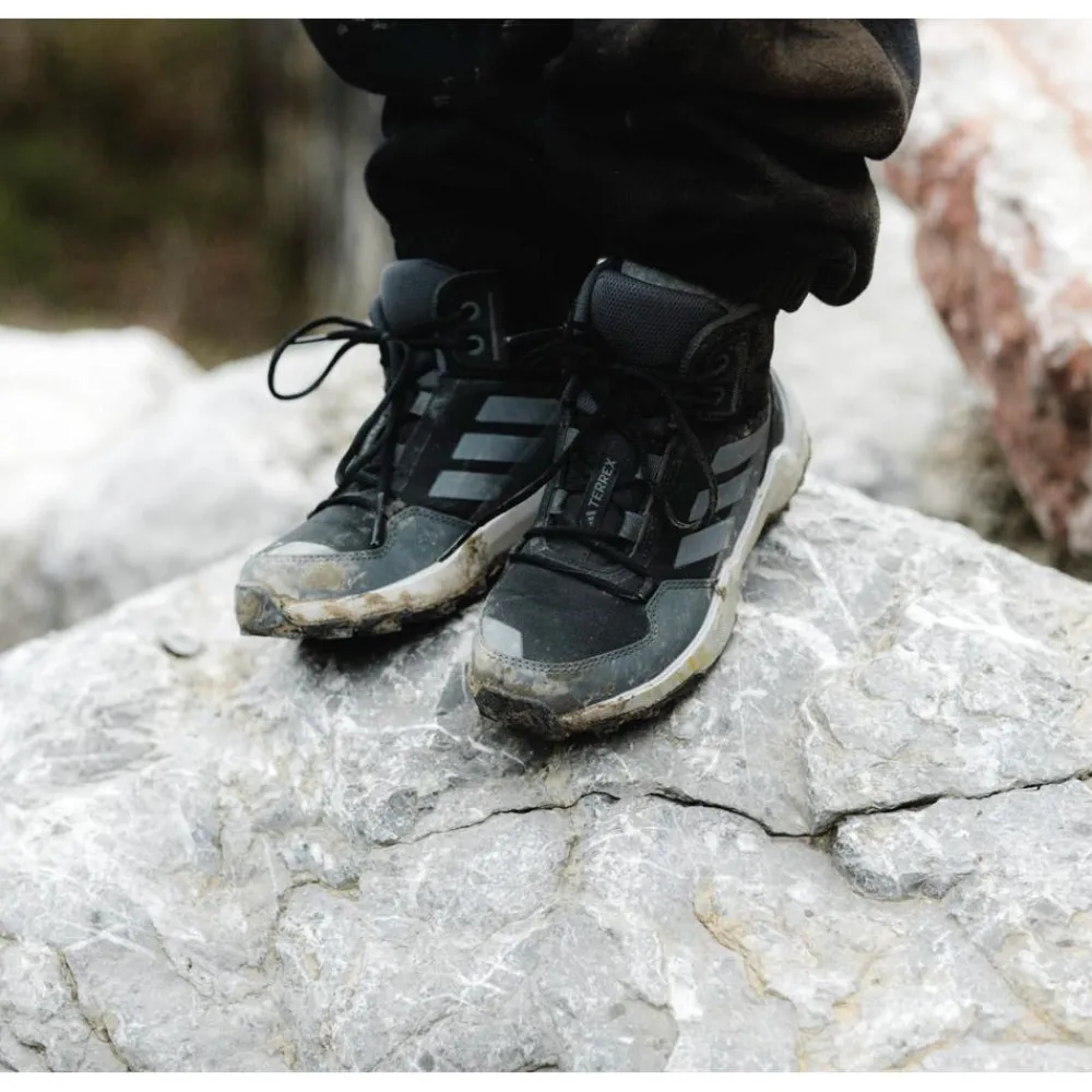 Chaussures Rando Enfant<adidas Chaussures de randonnée Terrex Ax4R Mid K Core Black Grefou Greysix