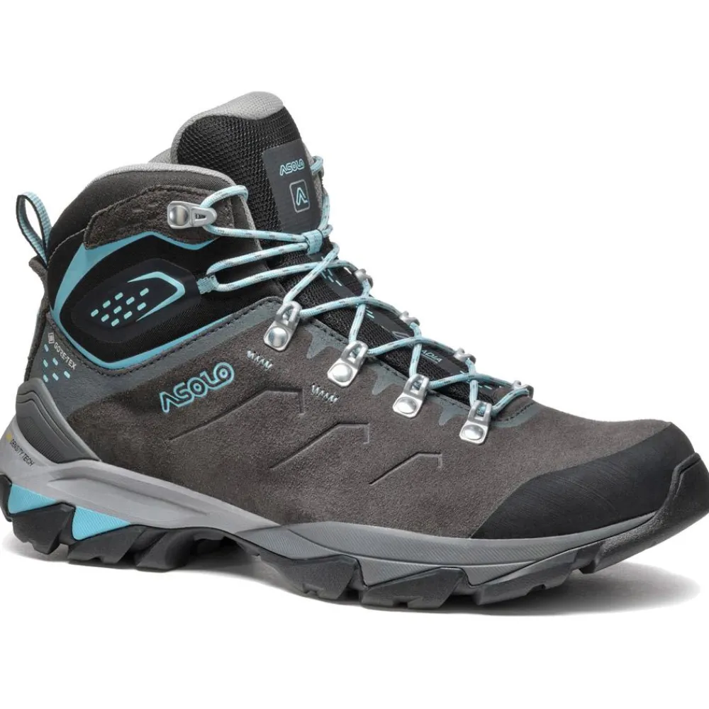 Chaussures Rando Femme<Asolo Chaussures de randonnée Acadia Mid Lth Gore-Tex Women Graphite Sky Blue