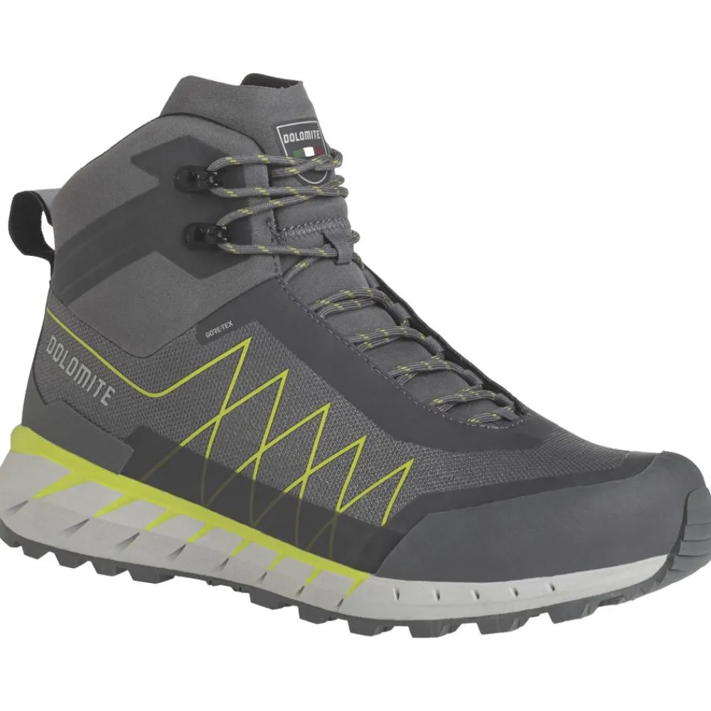 Chaussures Rando Homme<Dolomite Chaussures de randonnée Croda Nera Hi Gore-Tex Gunmetal Grey Lime Green