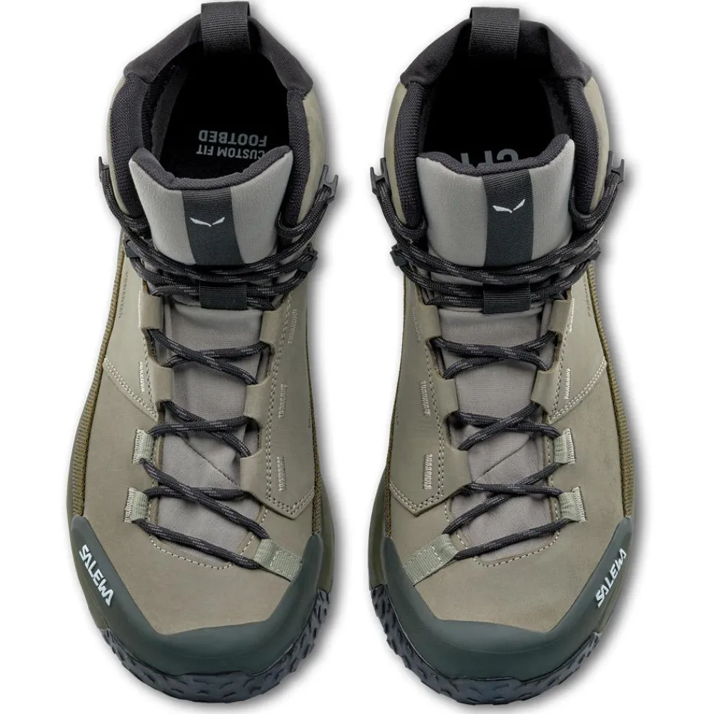 Chaussures de randonnée Puez Leather Mid Ptx M Shadow Dark Olive Homme Chaussures Rando Homme