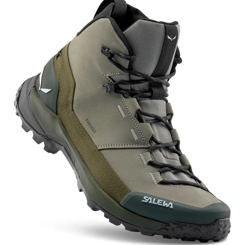 Chaussures de randonnée Puez Leather Mid Ptx M Shadow Dark Olive Homme Chaussures Rando Homme