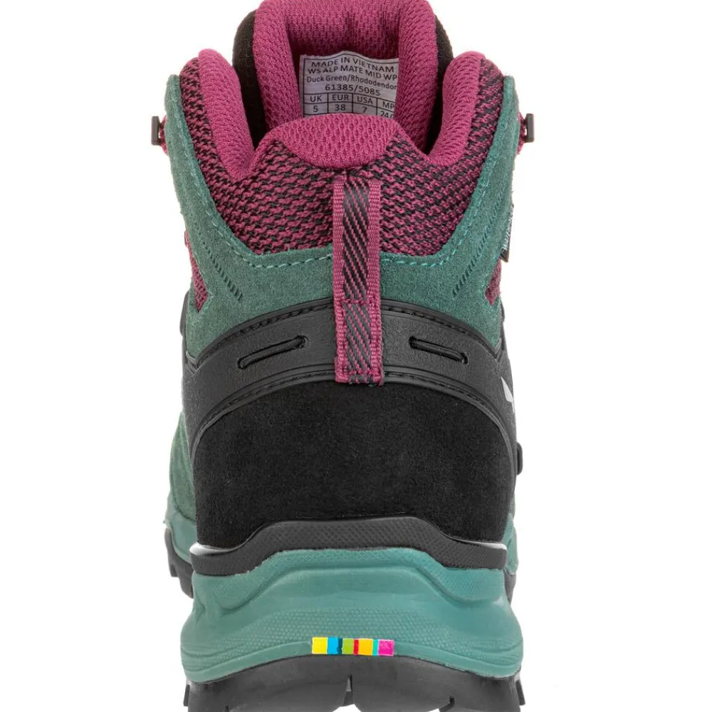 Chaussures Rando Femme<Salewa Chaussures de randonnée Alp Mate Mid WP Wmn Duck Green Rhododendon